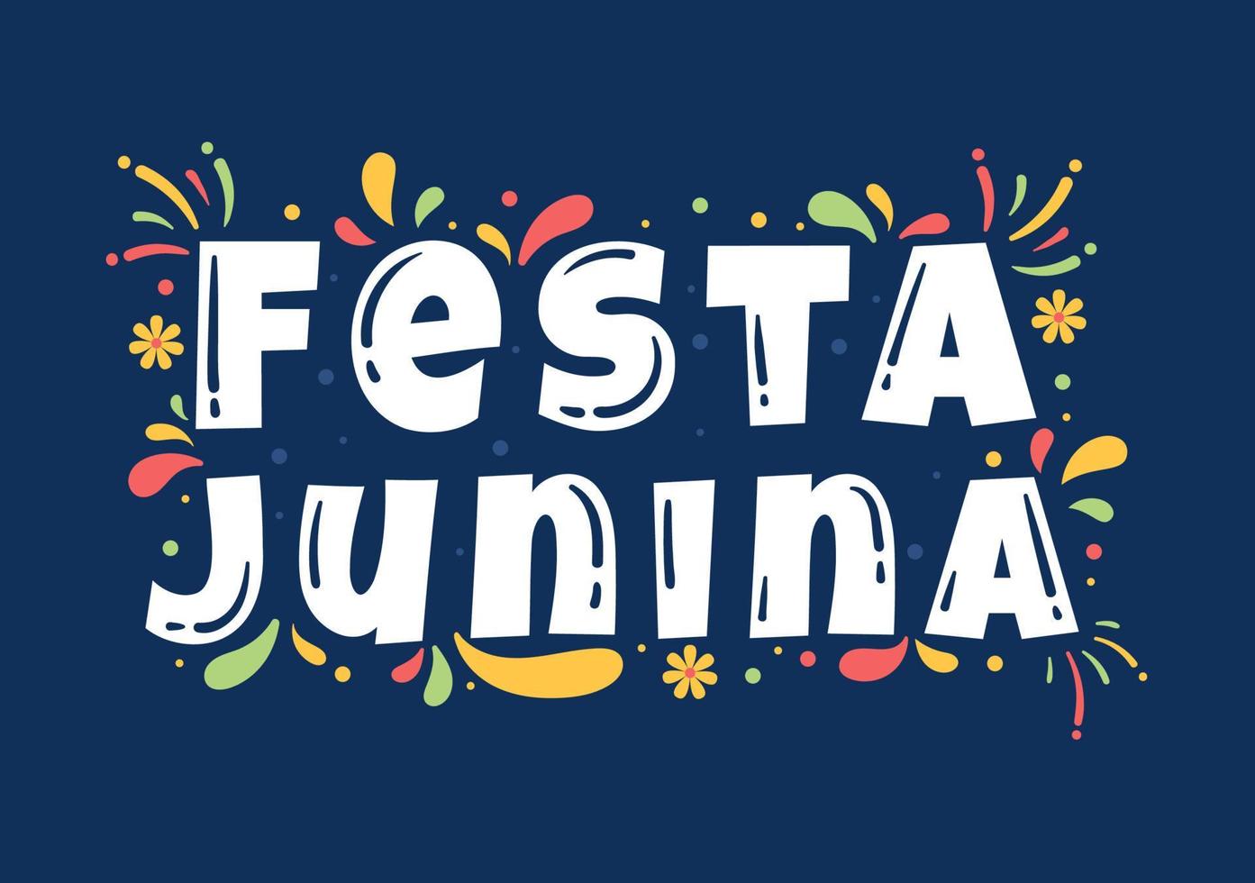 illustration de dessin animé de célébration de festa junina ou sao joao rendue très animée en chantant, en dansant la samba et en jouant à des jeux traditionnels venus du brésil vecteur
