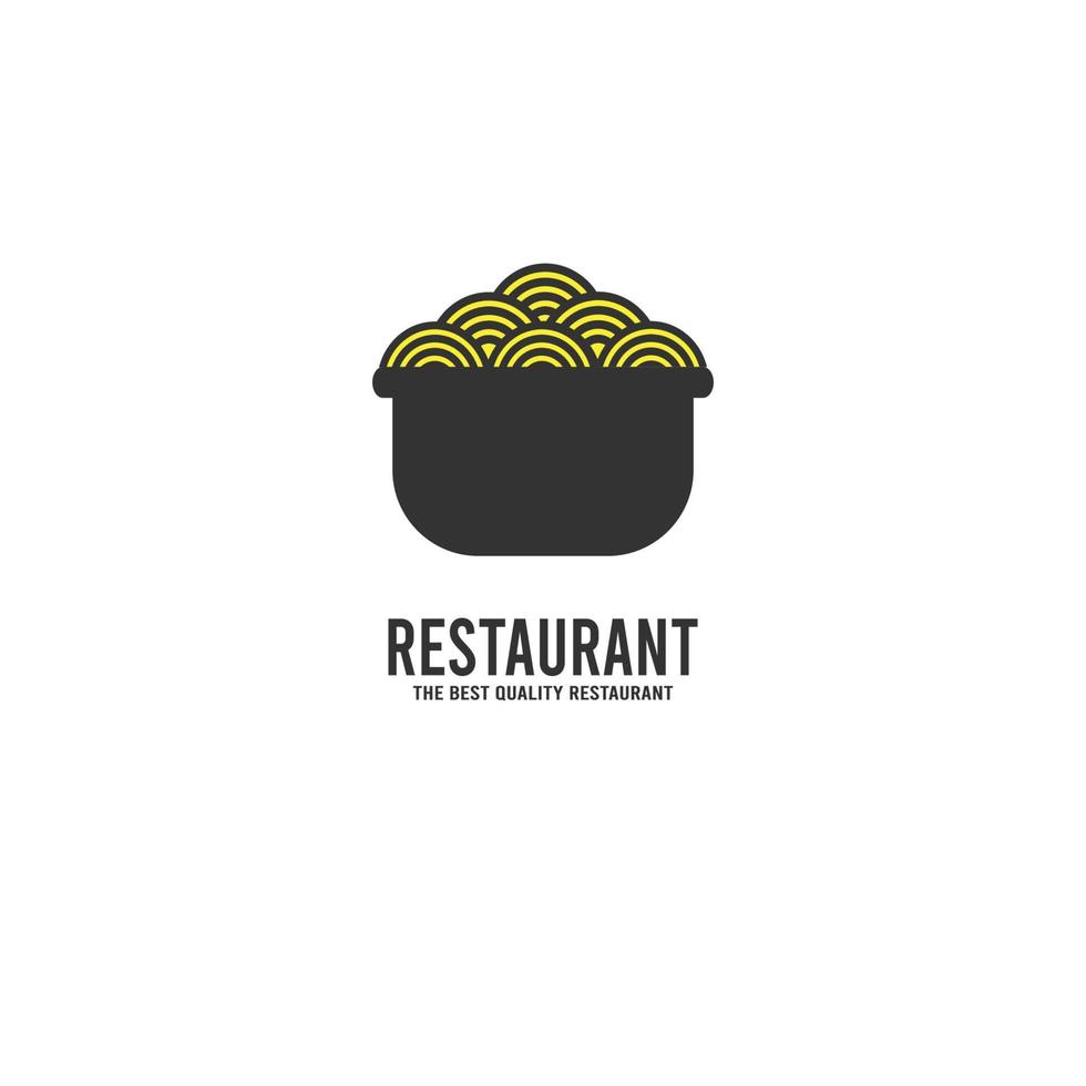 logo de restaurant de nouilles vecteur