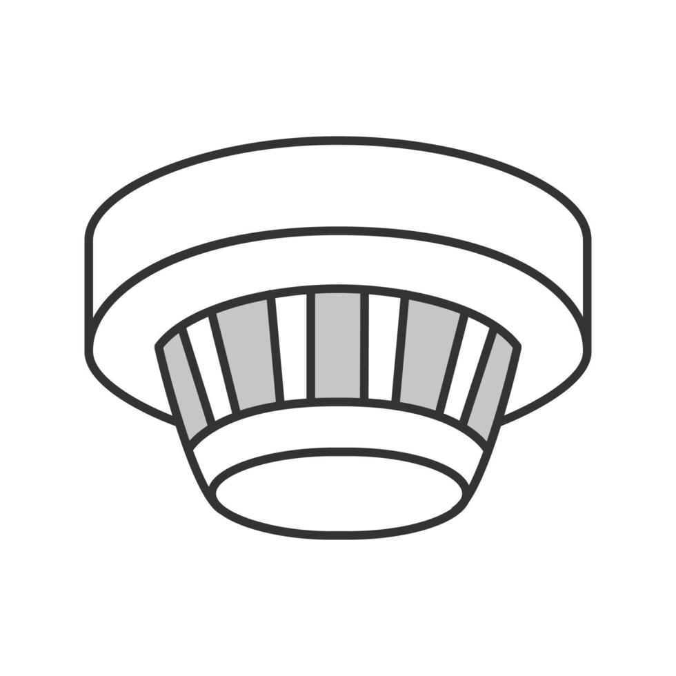 icône de couleur de détecteur de fumée. système d'alarme anti-incendie. illustration vectorielle isolée vecteur