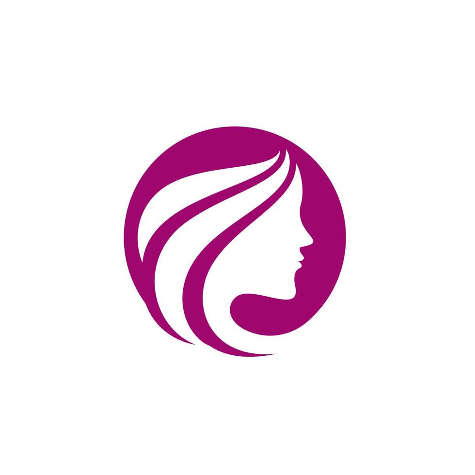 femme, silhouette, logo, tête, visage, logo, vecteur, conception vecteur