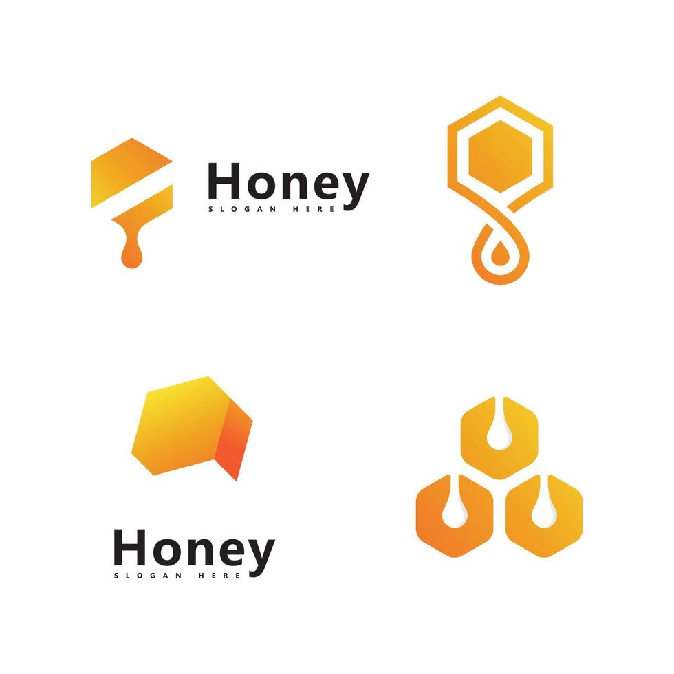 modèle de conception d'icône de logo en nid d'abeille vecteur