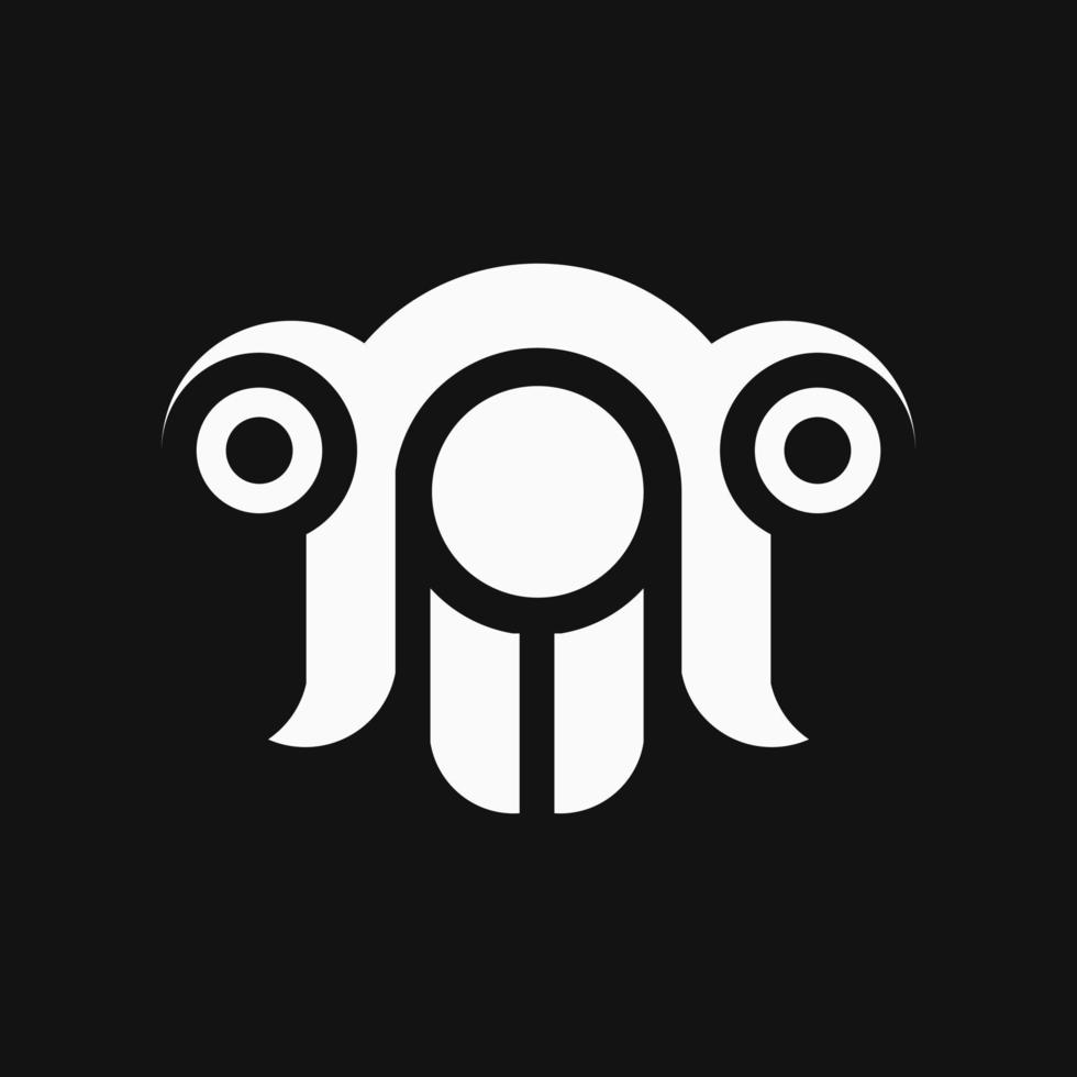 logos d'animaux. concept de mégatherium ou de paresseux au sol. adapté au logo, à l'icône, au symbole et au signe vecteur