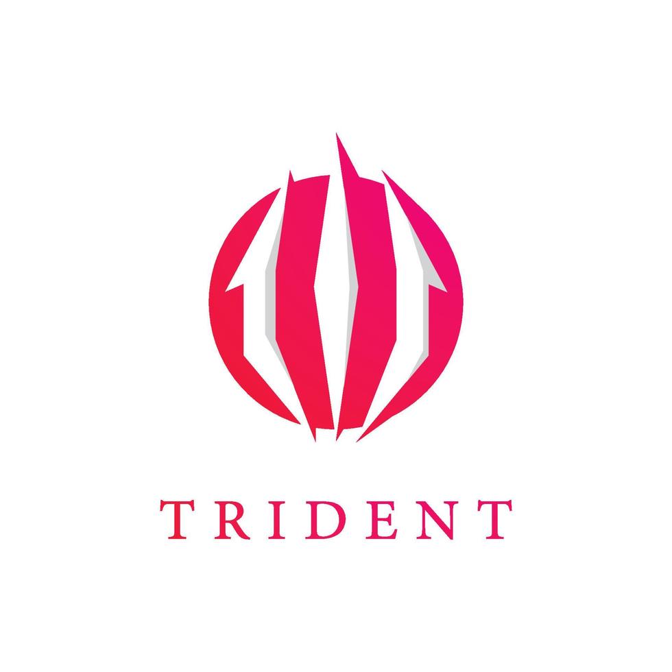 icône de vecteur de modèle de logo trident