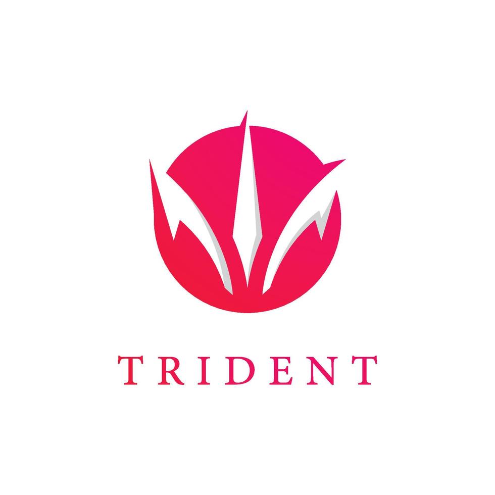 icône de vecteur de modèle de logo trident