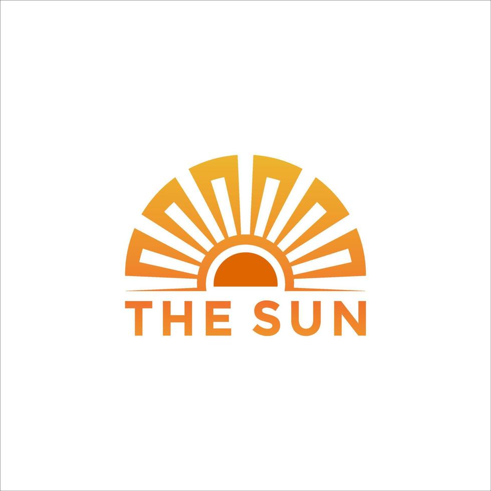 création de logo de soleil moderne vecteur