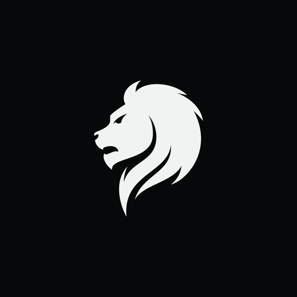 modèle de vecteur de conception de logo de tête de lion