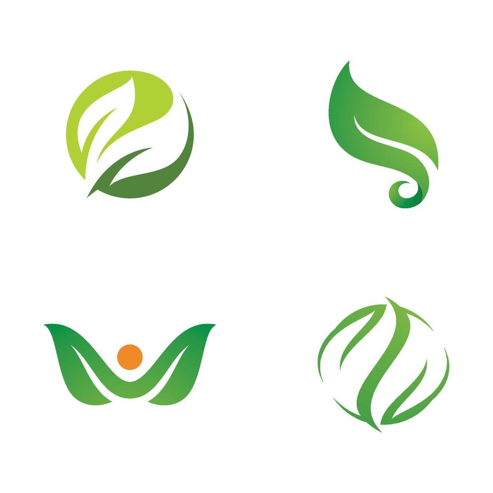 illustration d'icône de logo de feuille verte, symbole de vecteur de feuille