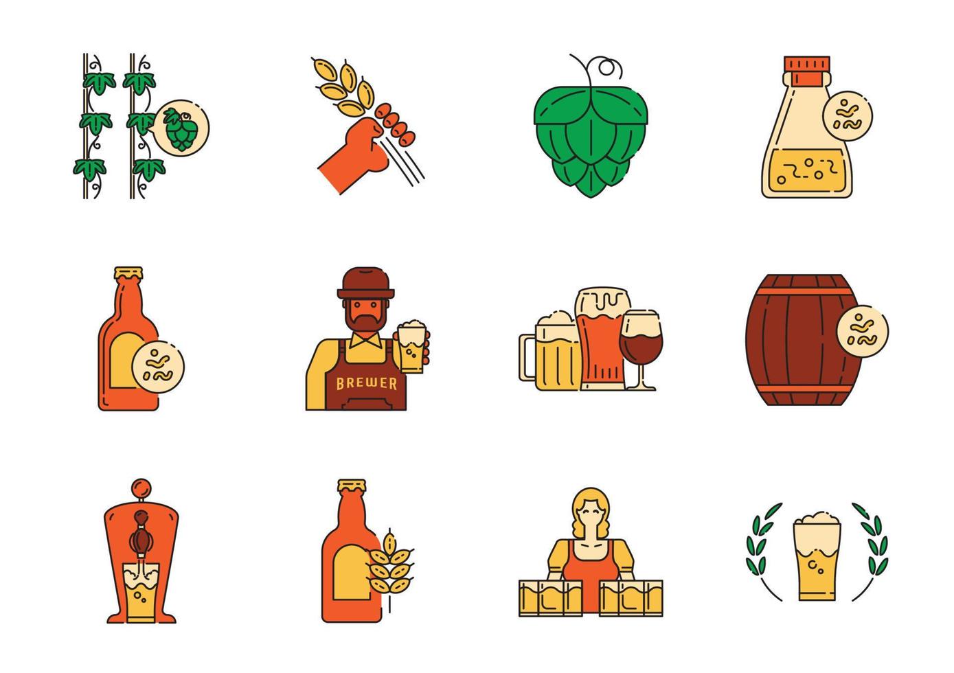 icône de la bière artisanale vecteur