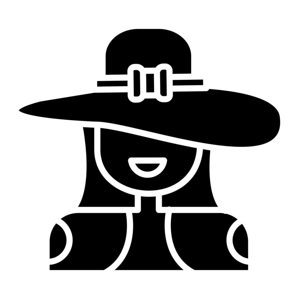 icône de glyphe femme printemps vecteur