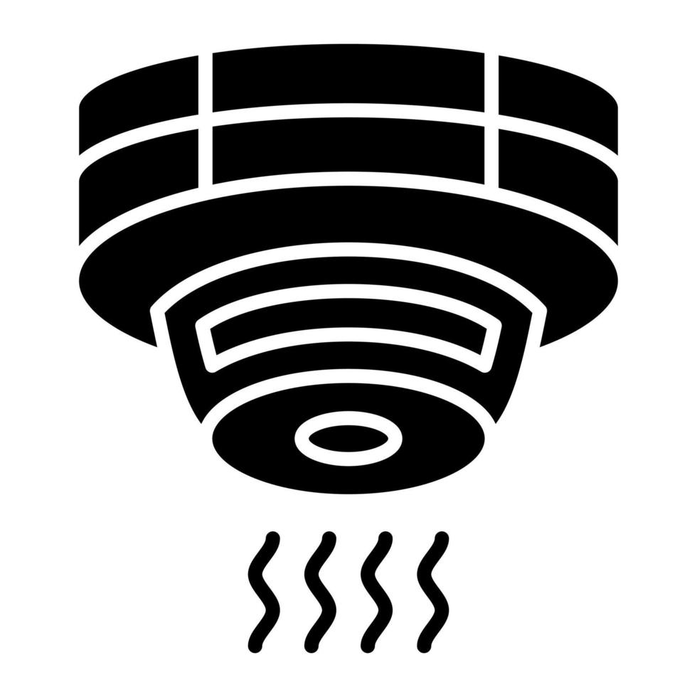 icône de ligne de détecteur de fumée vecteur