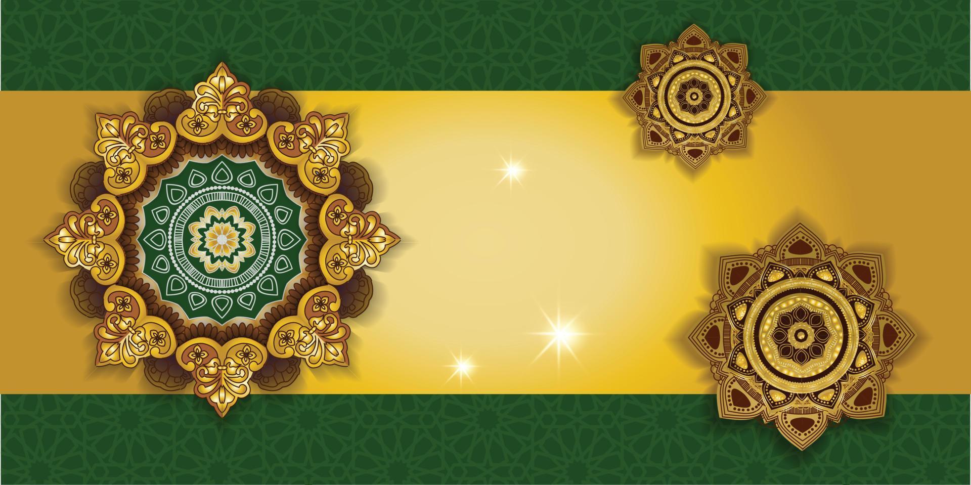 conception de vecteur de fond de mandala islamique