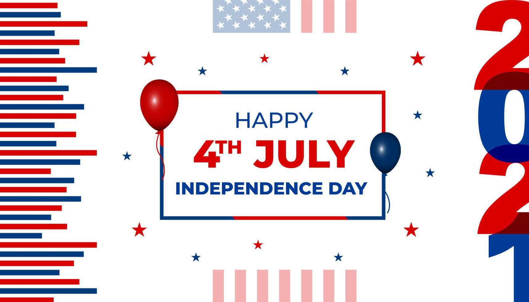 fond de fête de l'indépendance des états-unis avec des éléments du drapeau américain. 4 juillet. fond de célébration de la fête de l'indépendance des états-unis. vecteur