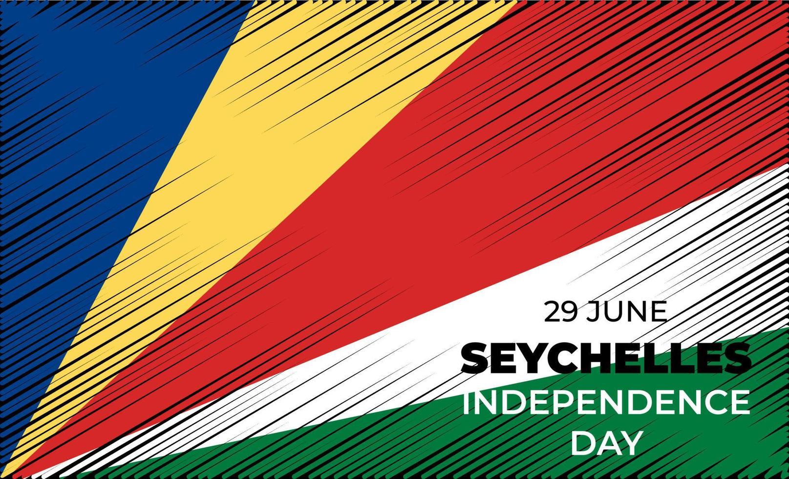 illustration vectorielle de la fête de l'indépendance des seychelles. vecteur