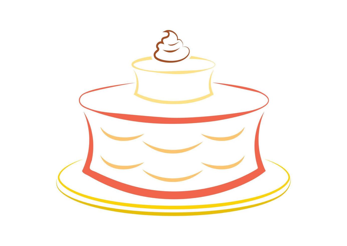 gâteau sucré dans un style plat isolé sur fond blanc illustration vectorielle du logo de gâteau sucré vecteur