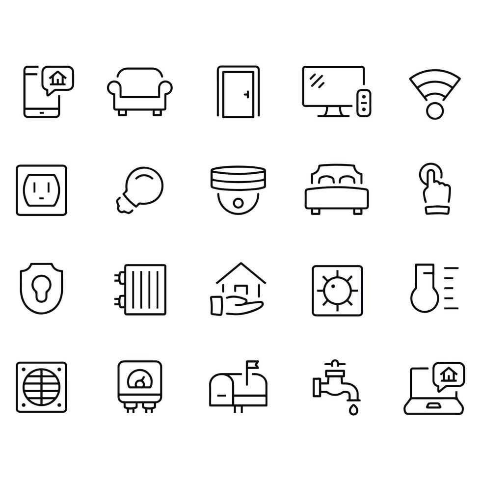 conception de vecteur d'icônes domotique