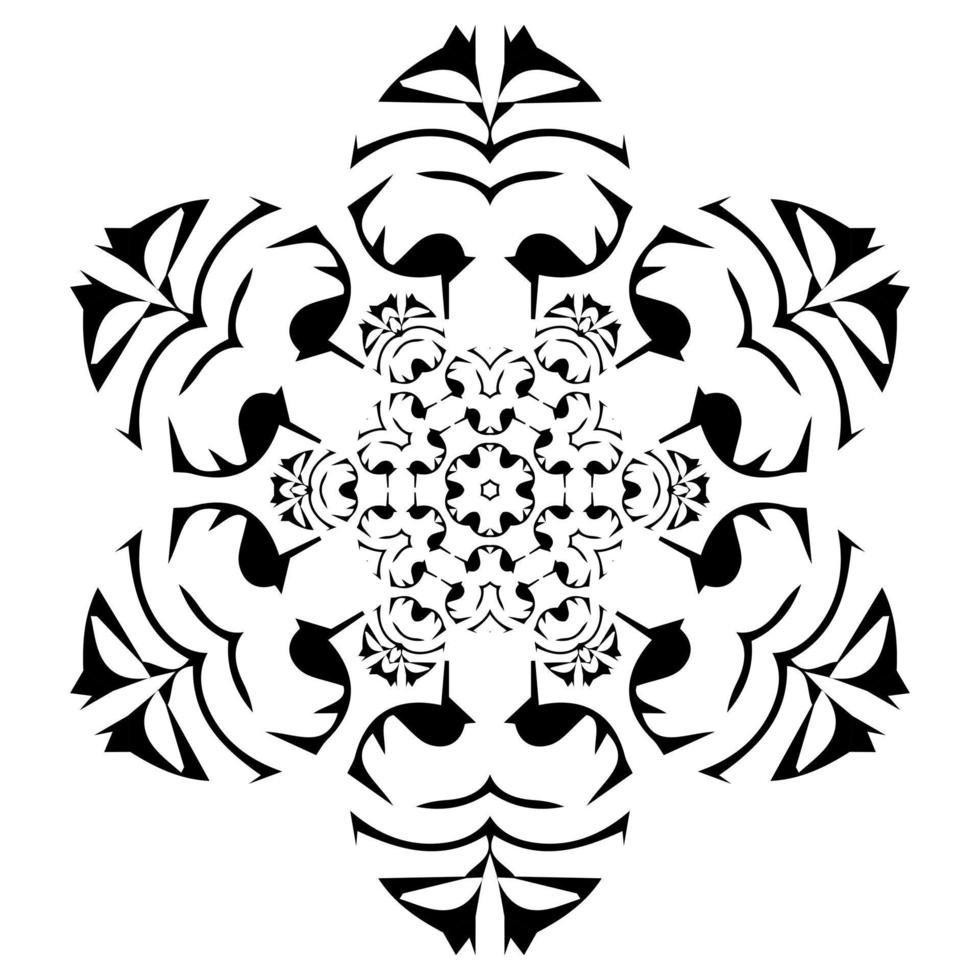 ornement décoratif de mandala. motif de fleurs vecteur
