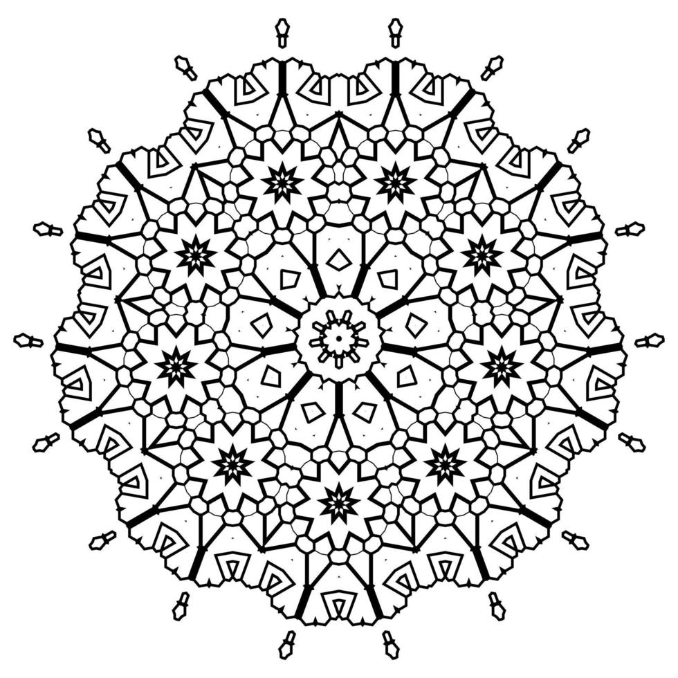 ornement décoratif de mandala. motif de fleurs vecteur