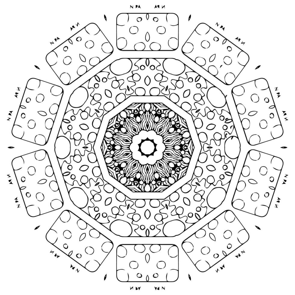 kaléidoscope symétrique avec un motif floral au centre vecteur