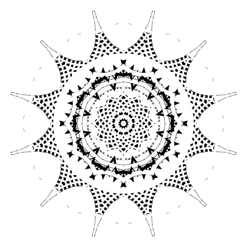 mandala arabe. motif symétrique vecteur