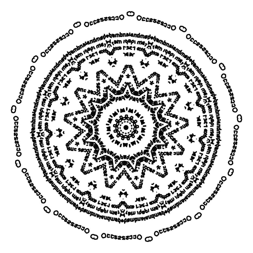 mandala arabe. motif symétrique vecteur