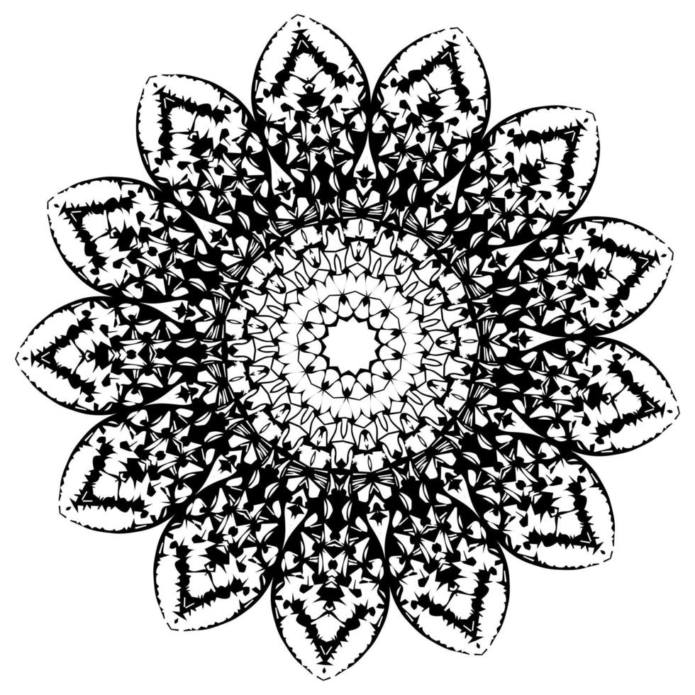 mandala arabe. motif symétrique vecteur