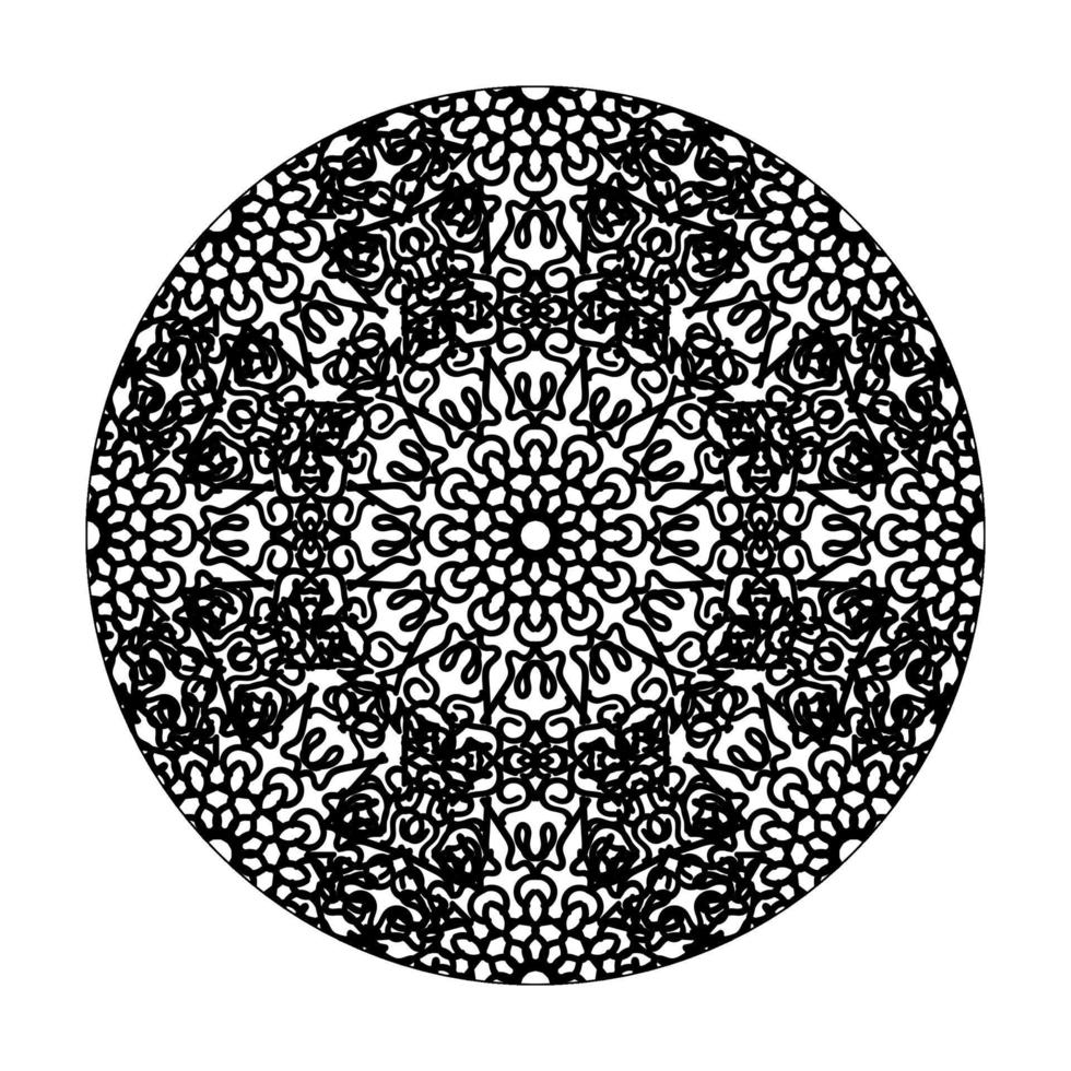 éléments de décoration d'art de mandala à motif circulaire. vecteur