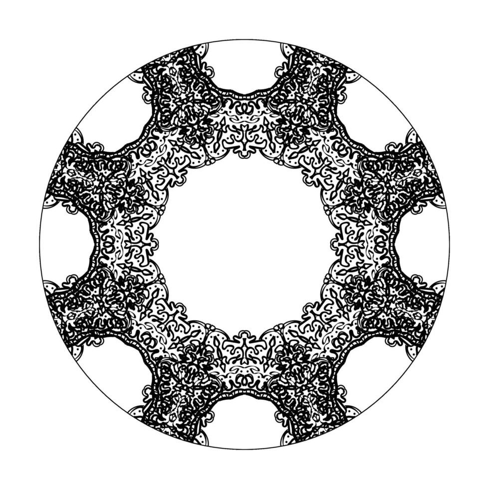 éléments de décoration d'art de mandala à motif circulaire. vecteur