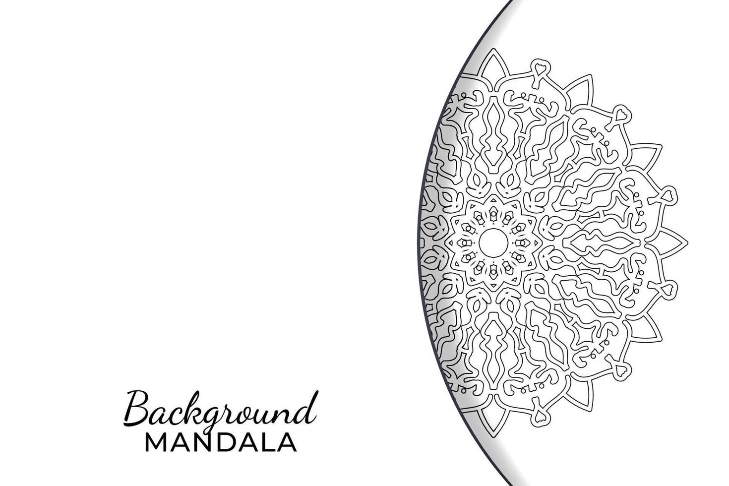 mandala d'ornement indien dessiné à la main sur le style d'arrière-plan. vecteur