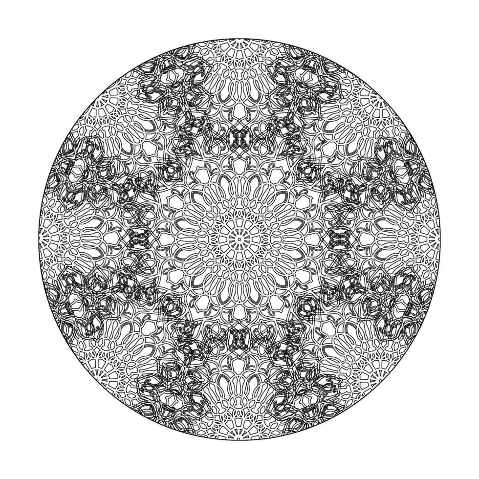 éléments de décoration d'art de mandala à motif circulaire. vecteur