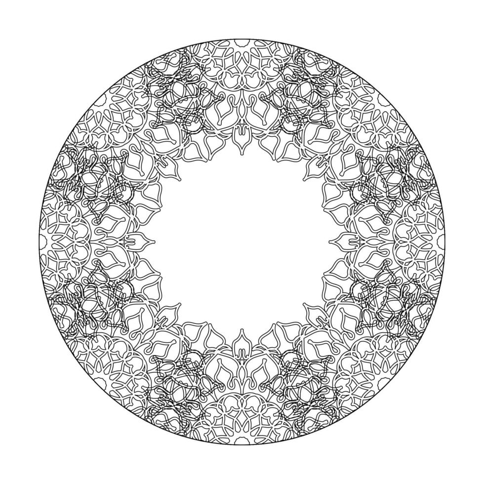 éléments de décoration d'art de mandala à motif circulaire. vecteur