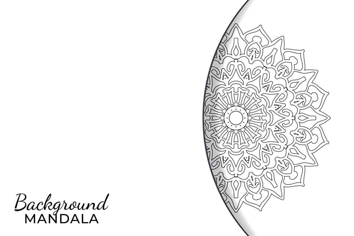 mandala d'ornement indien dessiné à la main sur le style d'arrière-plan. vecteur