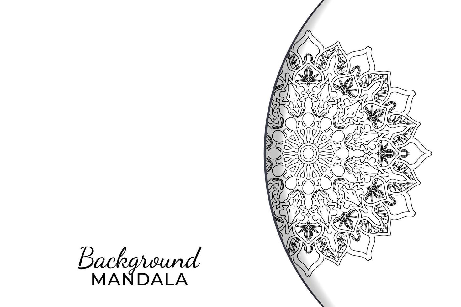 mandala d'ornement indien dessiné à la main sur le style d'arrière-plan. vecteur