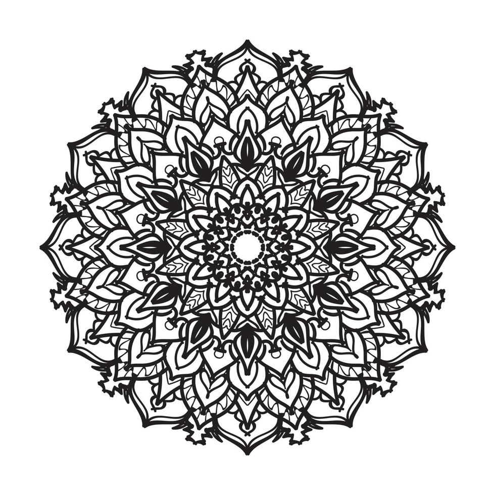 mandala dessiné à la main. décoration en ornement de doodle oriental ethnique. vecteur