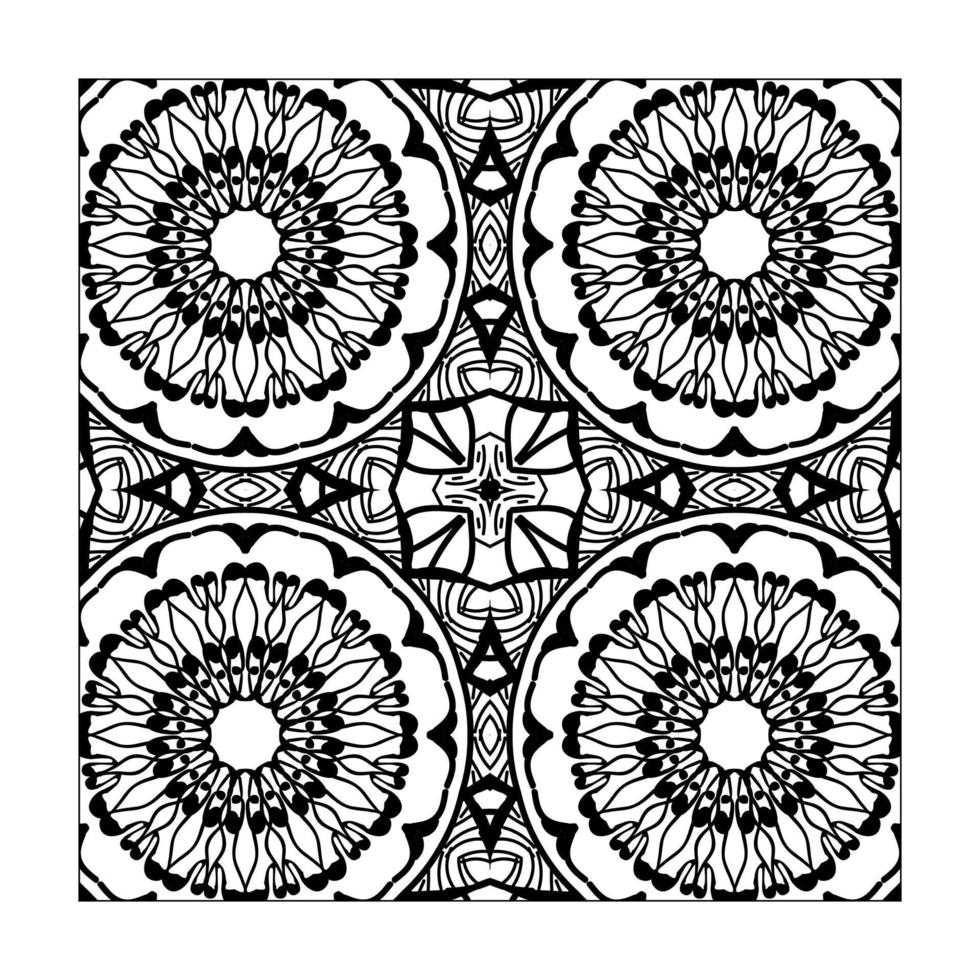 ornement floral de modèle sans couture de mandala vecteur