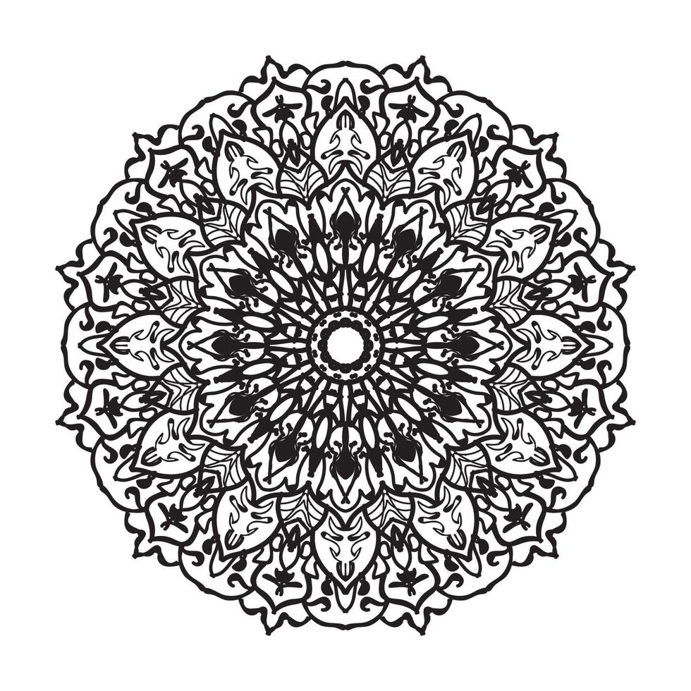 mandala dessiné à la main. décoration en ornement de doodle oriental ethnique. vecteur