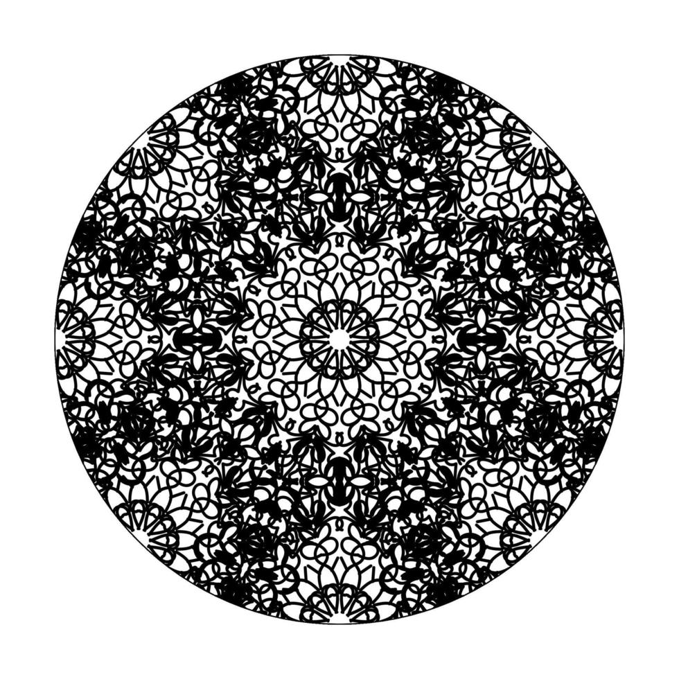 éléments de décoration d'art de mandala à motif circulaire. vecteur