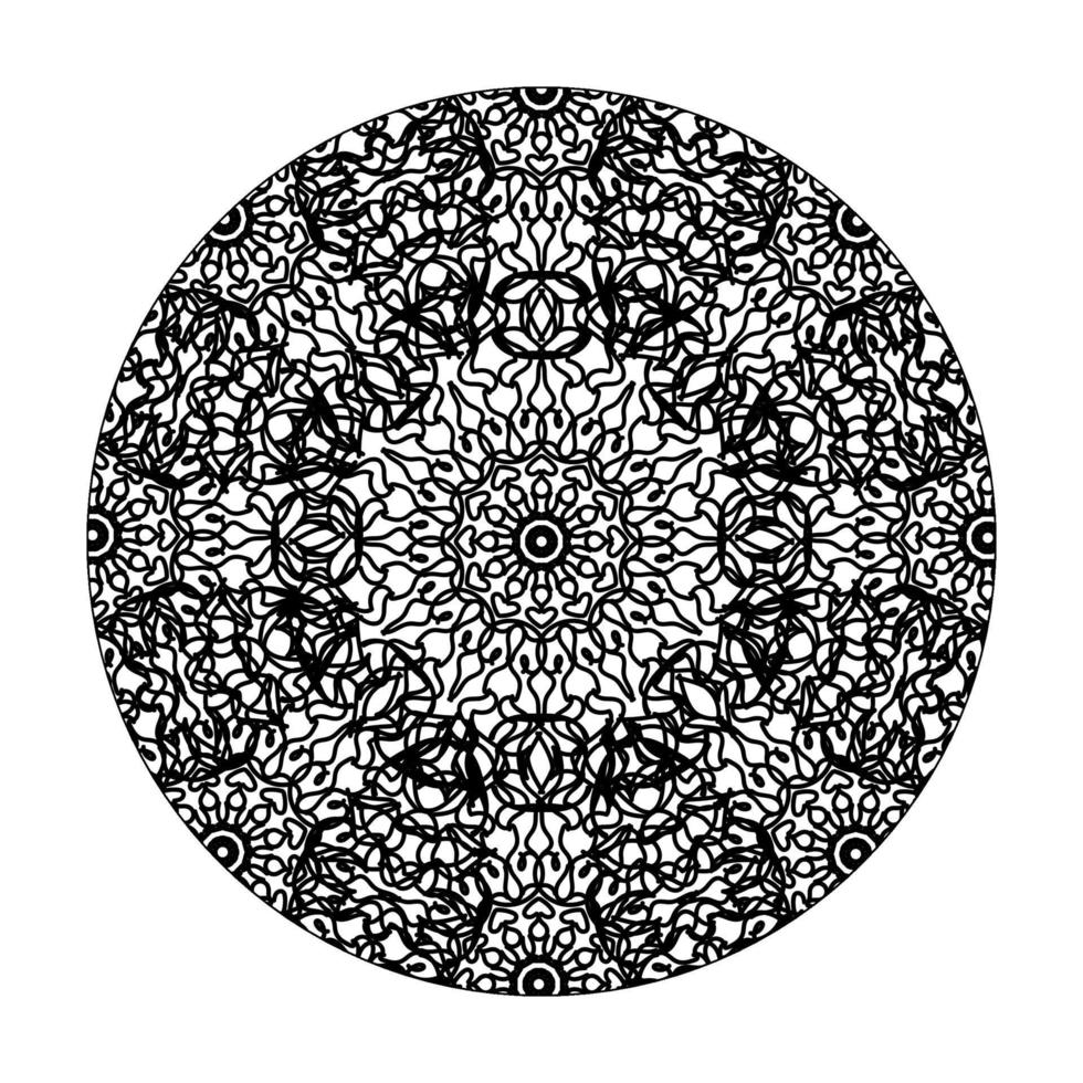 éléments de décoration d'art de mandala à motif circulaire. vecteur