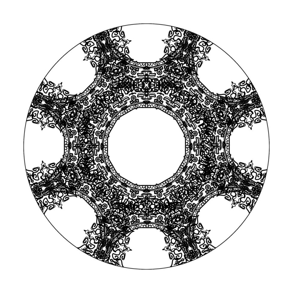 éléments de décoration d'art de mandala à motif circulaire. vecteur