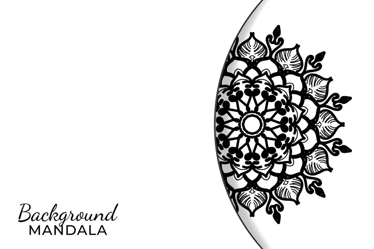 mandala d'ornement indien dessiné à la main sur le style d'arrière-plan. vecteur