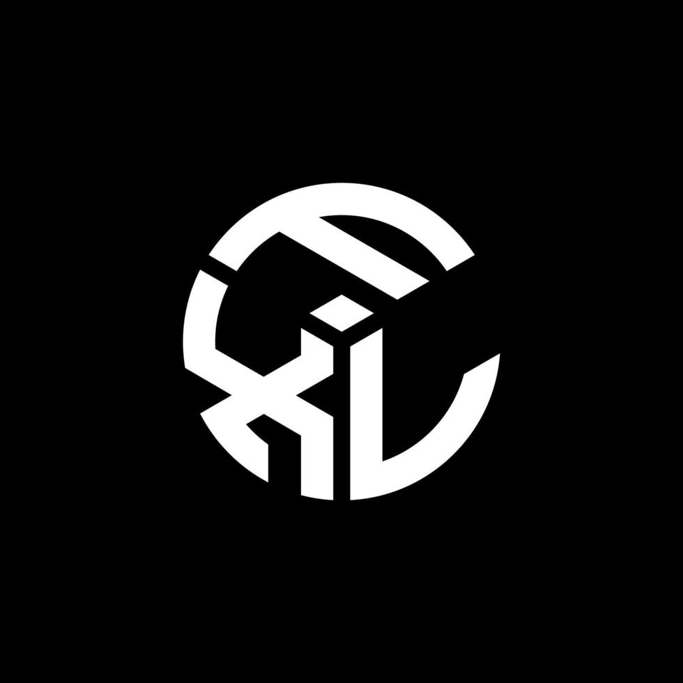 création de logo de lettre fxl sur fond noir. fxl concept de logo de lettre initiales créatives. conception de lettre fxl. vecteur