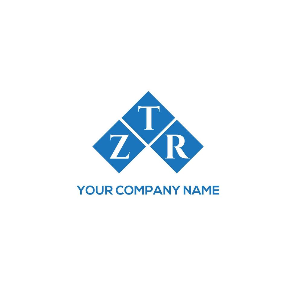 concept de logo de lettre initiales créatives ztr. conception de lettre ztr. création de logo de lettre ztr sur fond blanc. concept de logo de lettre initiales créatives ztr. conception de lettre ztr. vecteur