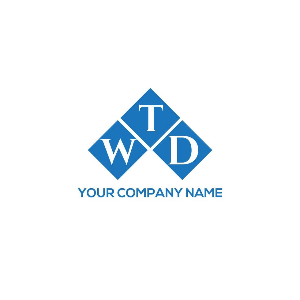 création de logo de lettre wtd sur fond blanc. wtd concept de logo de lettre initiales créatives. conception de lettre wtd. vecteur