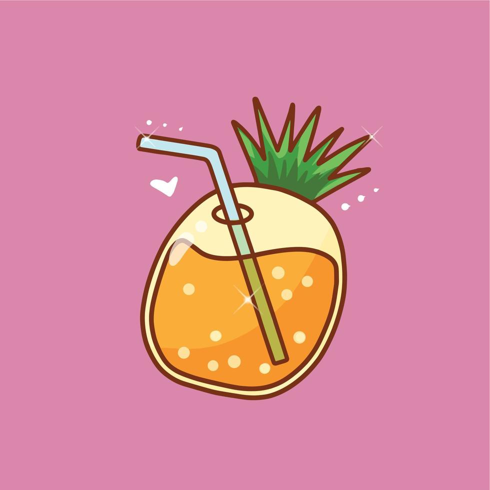 illustration de jus d'ananas vecteur