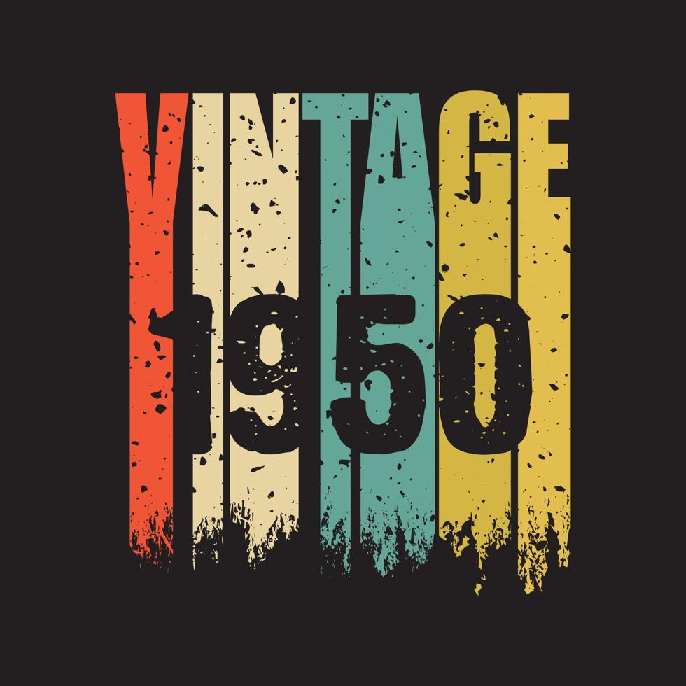 Conception de t-shirt rétro vintage 1950, vecteur
