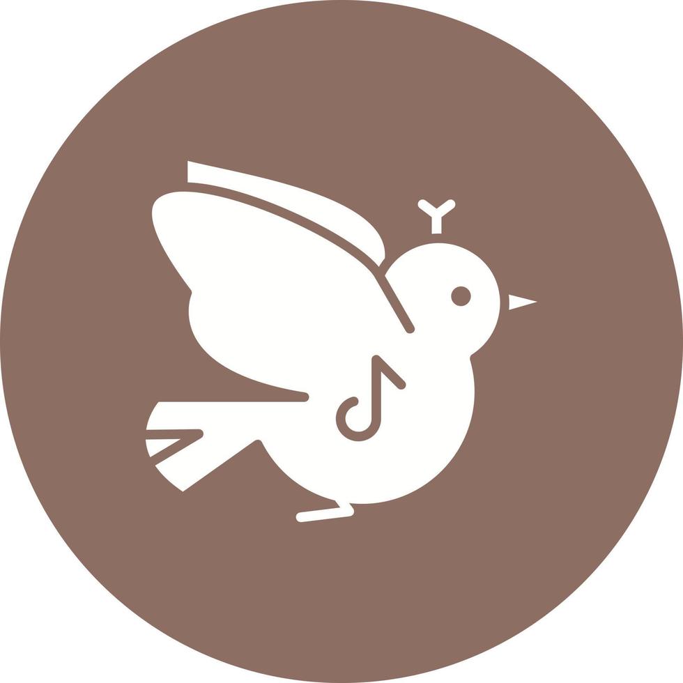 icône de glyphe d'oiseaux de printemps vecteur
