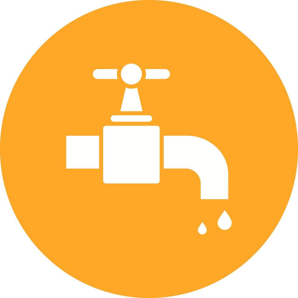 icône de glyphe de robinet d'eau vecteur