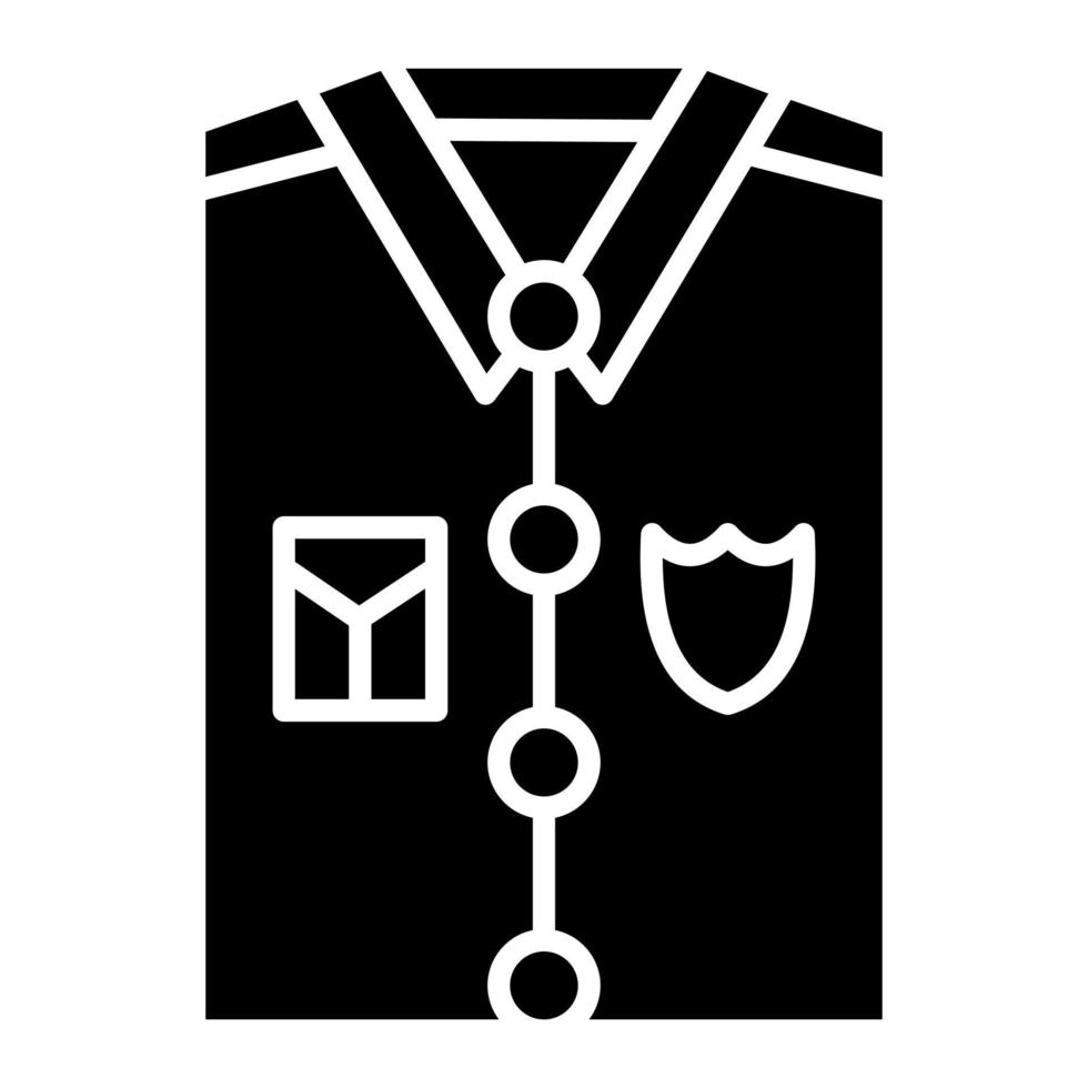 icône de glyphe uniforme de police vecteur