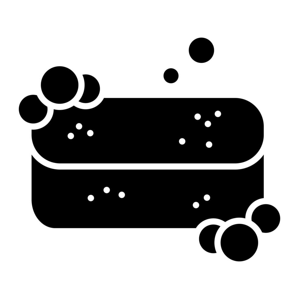 icône de glyphe d'éponge vecteur