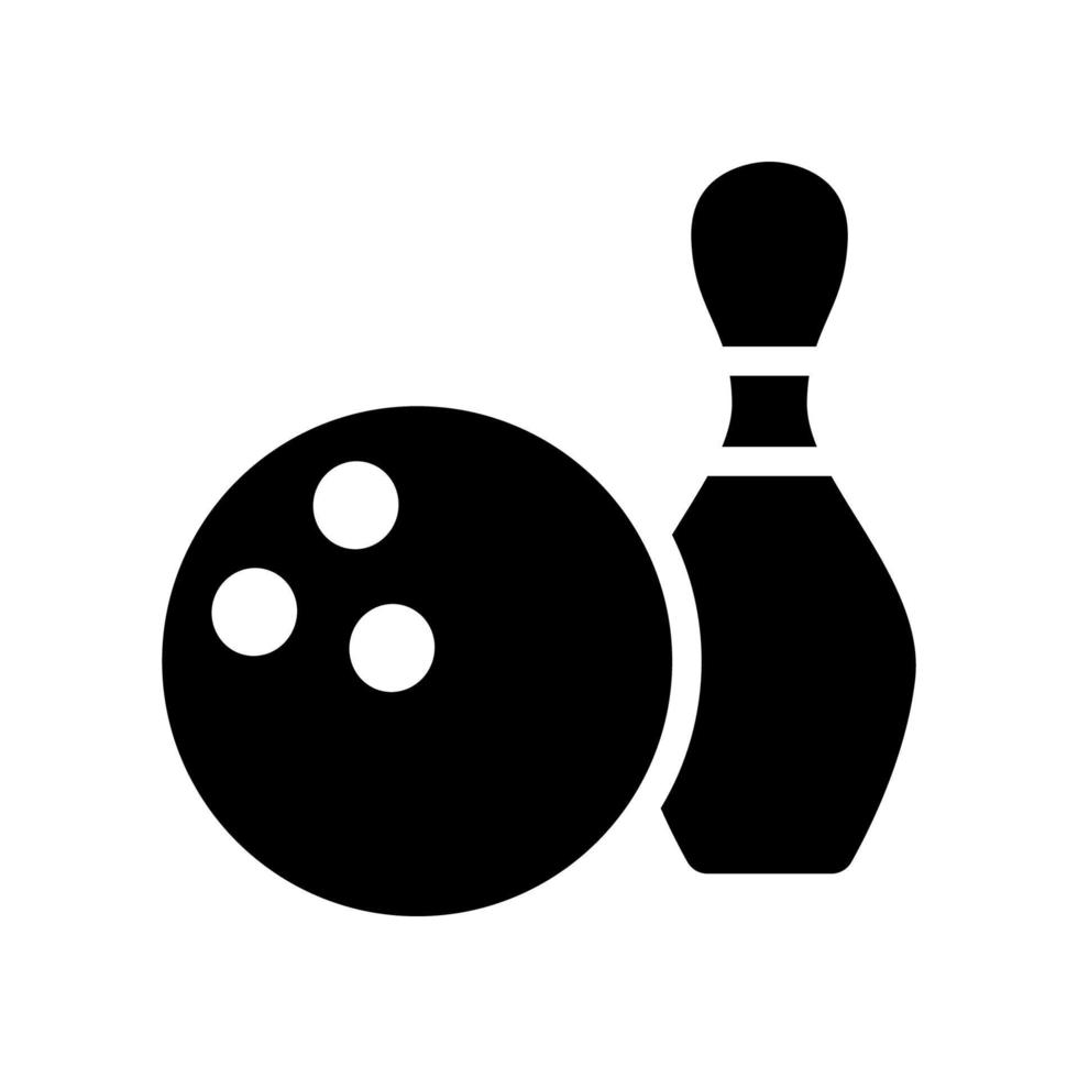 modèle d'icône de bowling vecteur