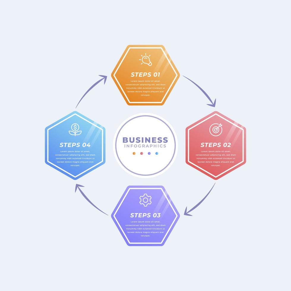 modèle d'infographie de diagramme circulaire réaliste vecteur